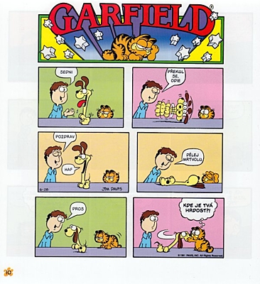 Garfield užívá života