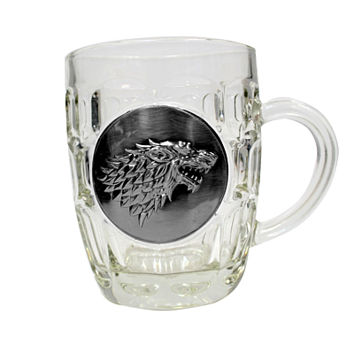 Game of Thrones - pivní sklenice Stark Metallic Logo