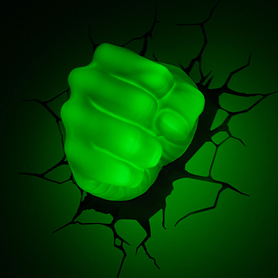 Marvel Comics 3D LED světlo - Hulk Fist