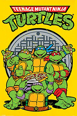 Želvy Ninja (Teenage Mutant Ninja Turtles) - plakát Retro 61x91cm