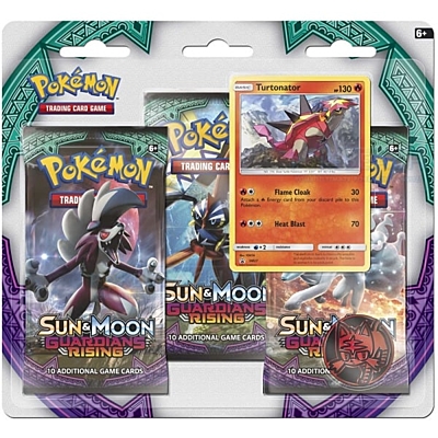 Pokémon: Sun and Moon #2 - Guardians Rising 3-pack Blister - Turtonator