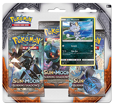 Pokémon: Sun and Moon #3 - Burning Shadows 3-pack Blister - Alolan Meowth