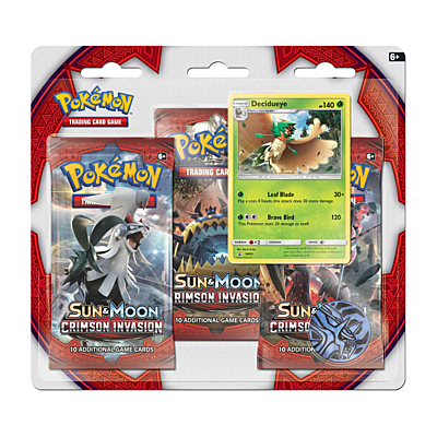 Pokémon: Sun and Moon #4 - Crimson Invasion 3-pack Blister - Decidueye