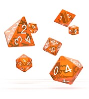 Sada 7 RPG kostek - Translucent Orange