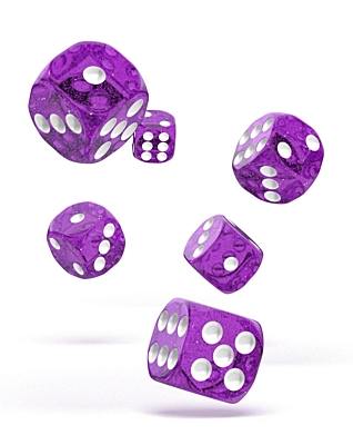 Sada 12 kostek D6 - Speckled Purple (16 mm)