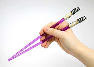 Star Wars - Jídelní hůlky Mace Windu Lightsaber (pink)