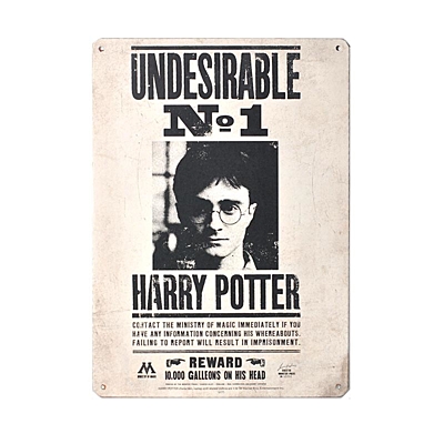Harry Potter - Plechová cedule Undesirable No. 1 (21 x 15 cm)