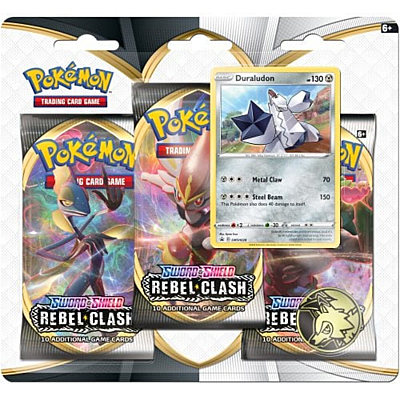 Pokémon: Sword and Shield #2 - Rebel Clash 3-pack Blister - Duraludon