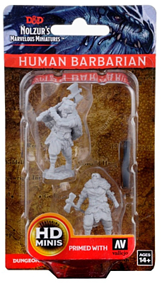 Figurka D&D - Human Male Barbarian - Unpainted (Dungeons & Dragons: Nolzur's Marvelous Miniatures)