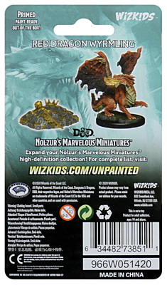 Figurka D&D - Red Dragon Wyrmling - Unpainted (Dungeons & Dragons: Nolzur's Marvelous Miniatures)