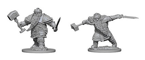 Figurka D&D - Male Dwarf Fighter - Unpainted (Dungeons & Dragons: Nolzur's Marvelous Miniatures)