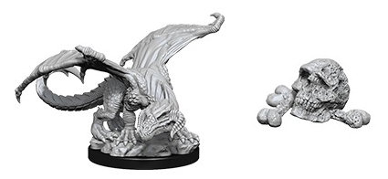 Figurka D&D - Black Dragon Wyrmling - Unpainted (Dungeons & Dragons: Nolzur's Marvelous Miniatures)