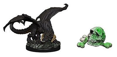 Figurka D&D - Black Dragon Wyrmling - Unpainted (Dungeons & Dragons: Nolzur's Marvelous Miniatures)