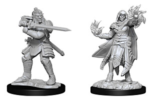Figurka D&D - Hobgoblin Male Fighter & Hobgoblin Female Wizard - Unpainted (Dungeons & Dragons: Nolzur's Marvelous Miniatures)