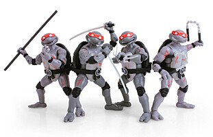 Teenage Mutant Ninja Turtles - Battle Damaged Turtles 4-pack Action Figure 13 cm (BST AXN)