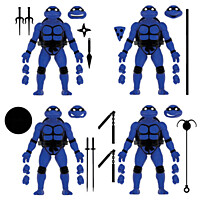Teenage Mutant Ninja Turtles - Midnight Turtles Action Figure 4-pack (2022 Convention Exclusive)