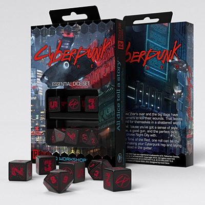 Sada 6 RPG kostek - Cyberpunk Red - Essential Dice Set
