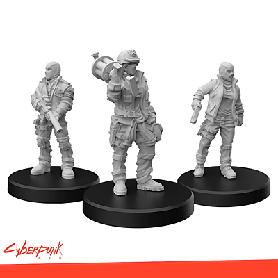 Cyberpunk Red - Sada 3 figurek - Combat Zoners A