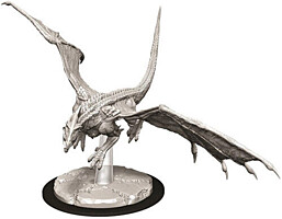 Figurka D&D - Young White Dragon - Unpainted (Dungeons & Dragons: Nolzur's Marvelous Miniatures)