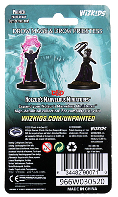Figurka D&D - Drow Mage & Drow Priestiess - Unpainted (Dungeons & Dragons: Nolzur's Marvelous Miniatures)