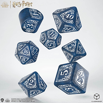 Sada 7 RPG kostek - Harry Potter - Havraspár (Ravenclaw) - Blue Modern