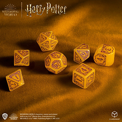 Sada 7 RPG kostek - Harry Potter - Nebelvír (Gryffindor) - Gold Modern