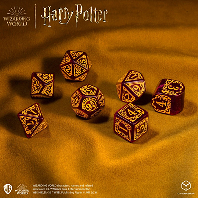 Sada 7 RPG kostek - Harry Potter - Nebelvír (Gryffindor) - Red Modern