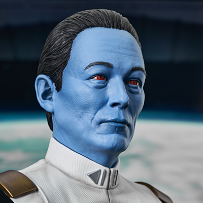 Star Wars: Ahsoka - Grand Admiral Thrawn 1/2 Legends in 3D busta 25 cm