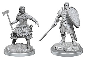 Figurka D&D - Human Fighters - Unpainted (Dungeons & Dragons: Nolzur's Marvelous Miniatures)