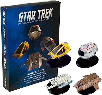 Star Trek - Shuttlecraft Set 3 Starships Diecast Mini Replicas